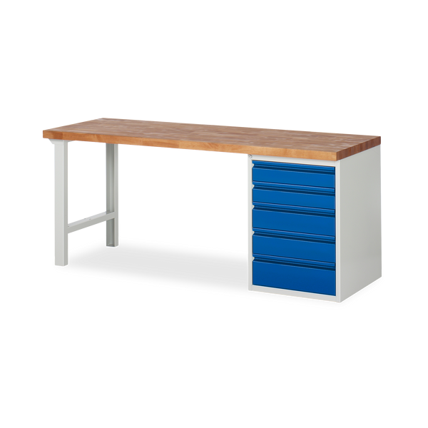 Profi-Werkbank mit 5x Schubladen