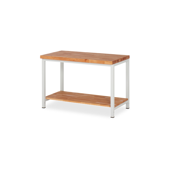 Profi-Werkbank mit Holz-Ablageboden