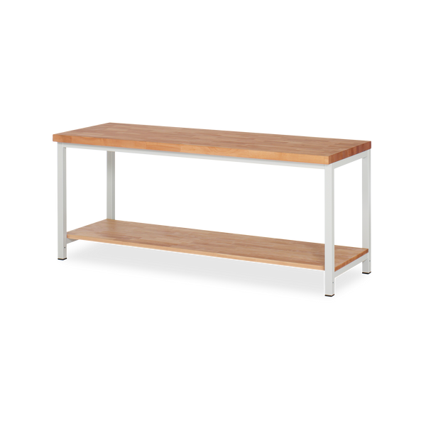 Profi-Werkbank mit Holz-Ablageboden