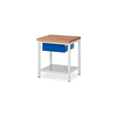 Profi-Werkbank mit Stahl-Ablageboden und 1x Schublade