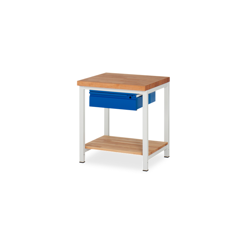 Profi-Werkbank mit Holz-Ablageboden und 1x Schublade