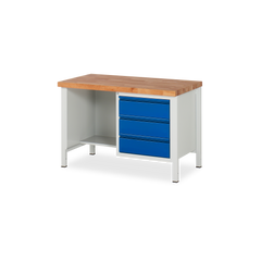 Profi-Werkbank mit Fach und 3x Schubladen