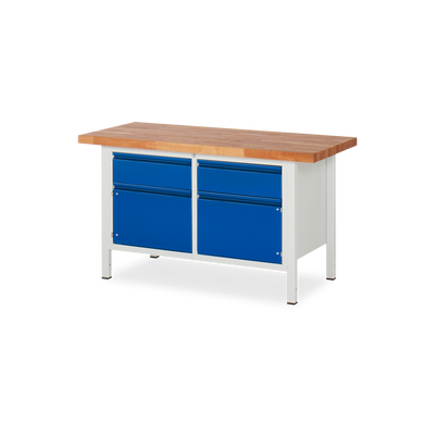 Profi-Werkbank mit 2x Türen und 2x Schubladen