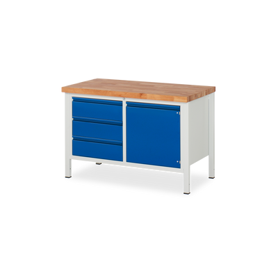 Profi-Werkbank mit 3x Schubladen und 1x Türe