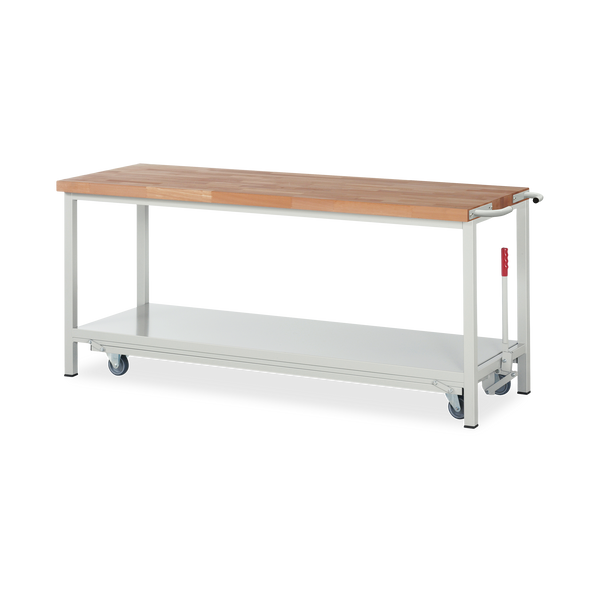 Fahrbare Werkbank (Absenkbar) mit Ablageboden