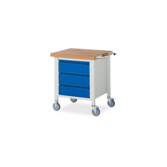 Fahrbare Werkbank mit 3x Schubladen