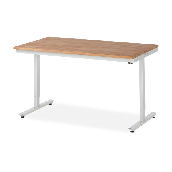 Arbeitstisch elektrisch höhenverstellbar – Buche 25 mm – Flächenlast 150 kg