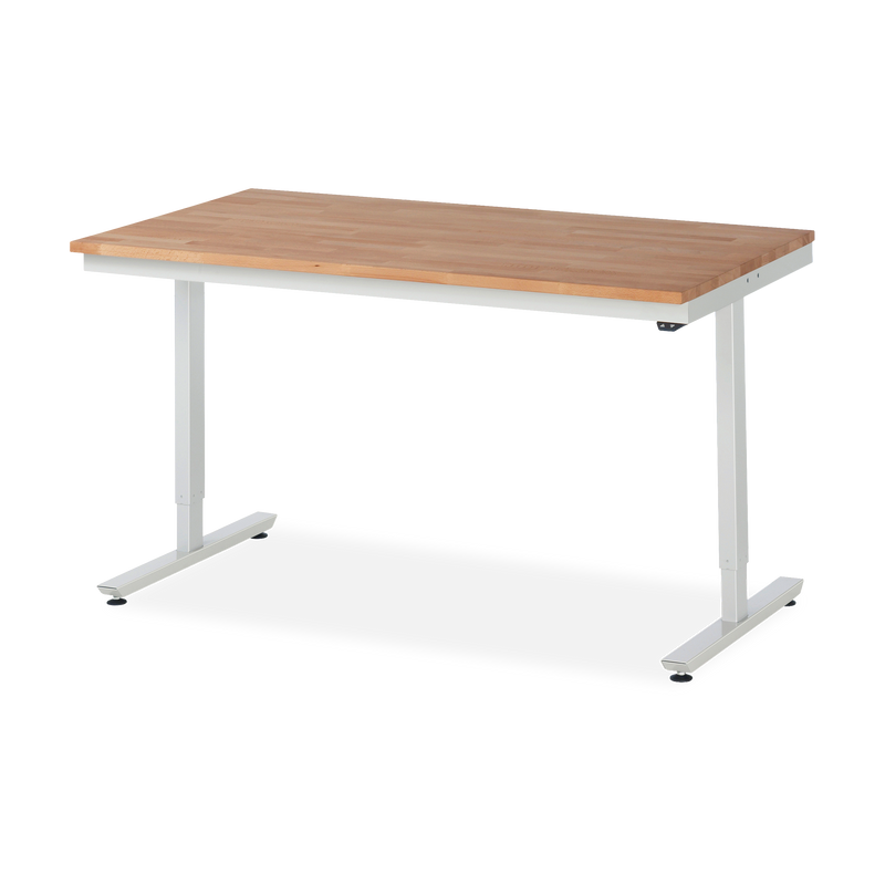 Arbeitstisch elektrisch höhenverstellbar – Buche 25 mm – Flächenlast 150 kg