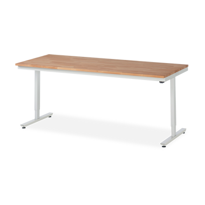 Arbeitstisch elektrisch höhenverstellbar – Buche 25 mm – Flächenlast 150 kg