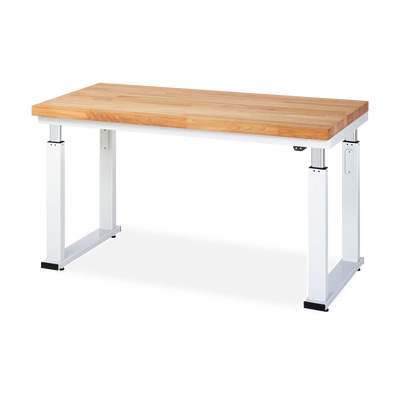 Werktisch elektrisch höhenverstellbar – Buche 25 mm – Flächenlast 300 kg