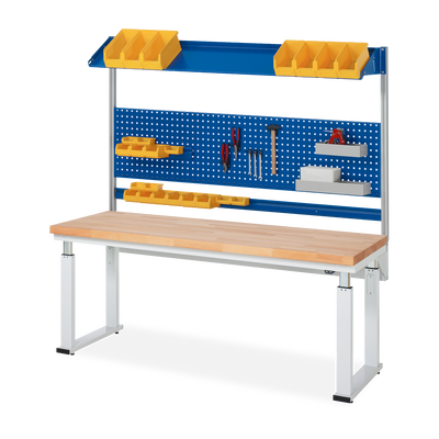 Werktisch elektrisch höhenverstellbar – Buche 25 mm – Flächenlast 300 kg