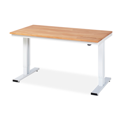 Werktisch elektrisch höhenverstellbar – Buche 25 mm – Flächenlast 300 kg