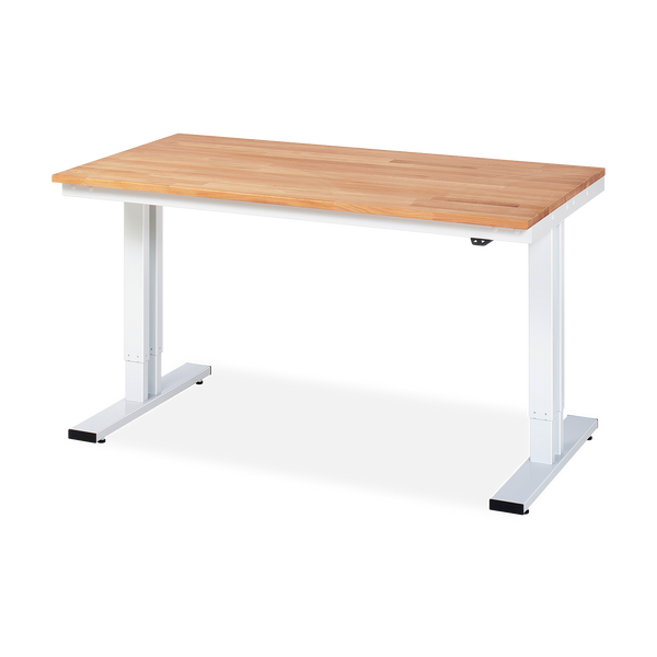 Werktisch elektrisch höhenverstellbar – Buche 25 mm – Flächenlast 300 kg