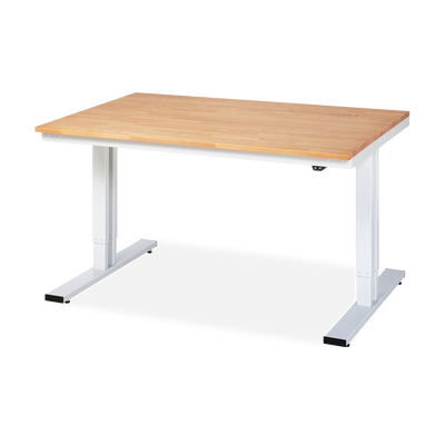 Werktisch elektrisch höhenverstellbar – Buche 25 mm – Flächenlast 300 kg