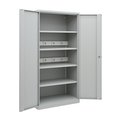 Stahl-Steckdosenschrank für Akkugeräte | 920 × 500 × 1960 mm | 4/8 Steckdosen