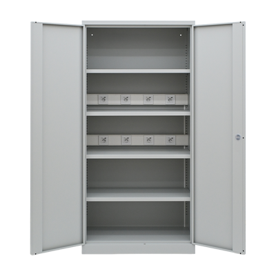 Stahl-Steckdosenschrank für Akkugeräte | 920 × 500 × 1960 mm | 4/8 Steckdosen