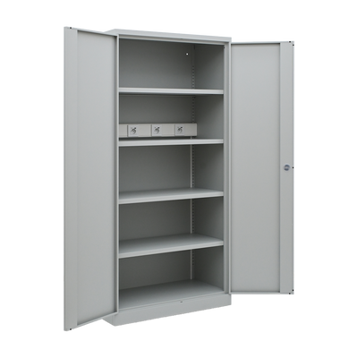 Stahl-Steckdosenschrank für Akkugeräte | 920 × 500 × 1960 mm | 4/8 Steckdosen