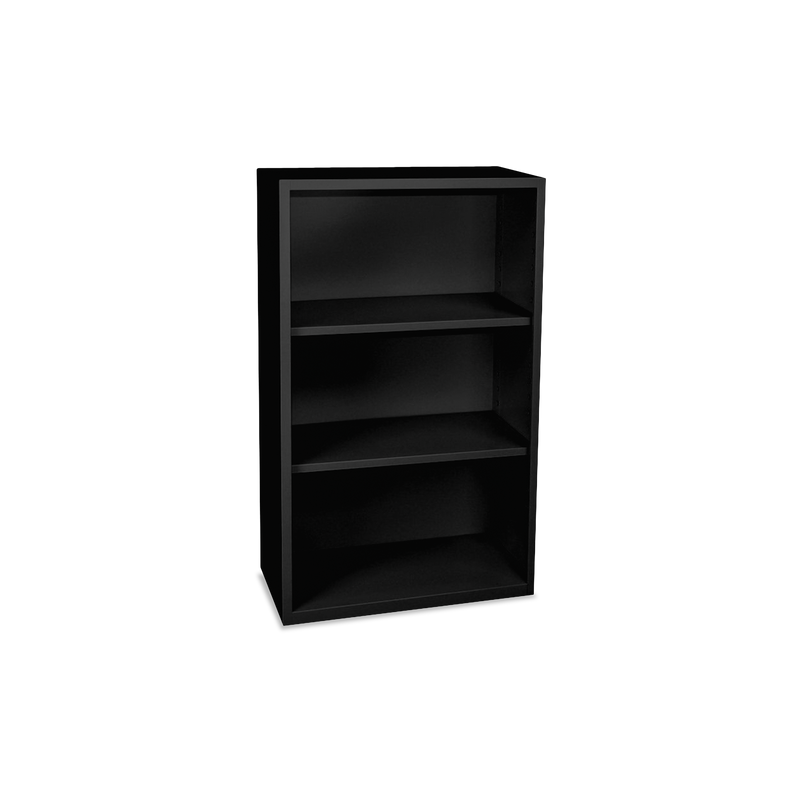 Aktenregal aus Metall – 800 x 380 x 1200 – 3 OH – Tiefschwarz