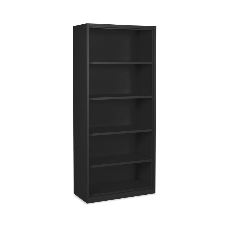 Aktenregal aus Metall – 800 x 380 x 1800 – 4,5 OH – Tiefschwarz