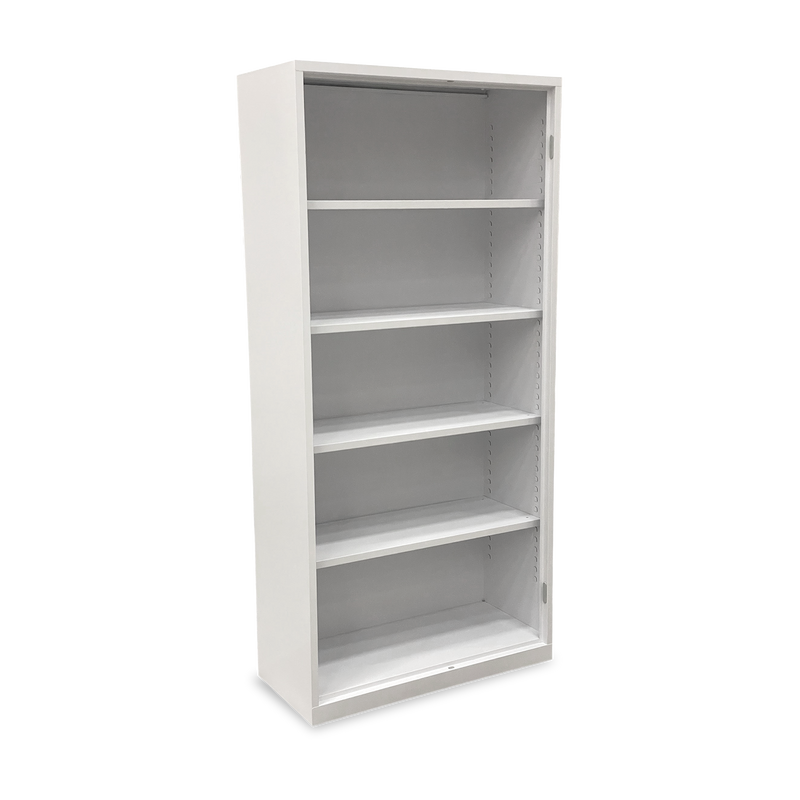 Aktenregal aus Metall – 920 x 420 x 1950 – 5 OH – Signalweiß