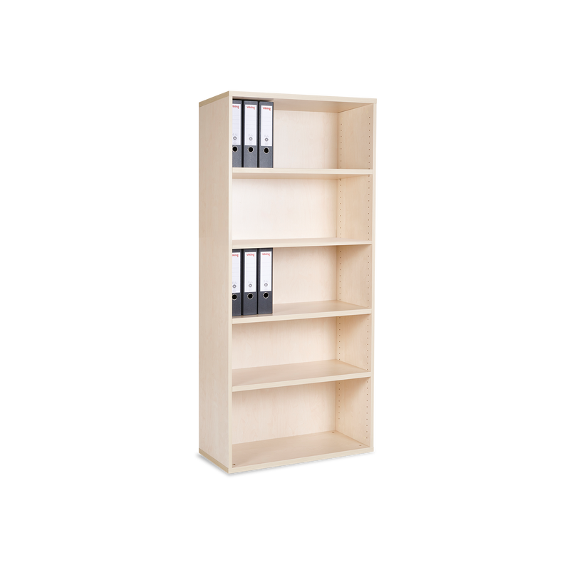 Aktenregal aus Holz – 800 x 375 x 1800 (5 OH) – Ahorn