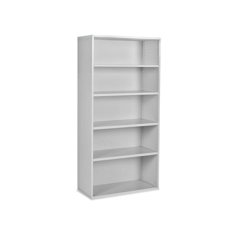 Aktenregal aus Holz – 800 x 375 x 1800 (5 OH) – Grau