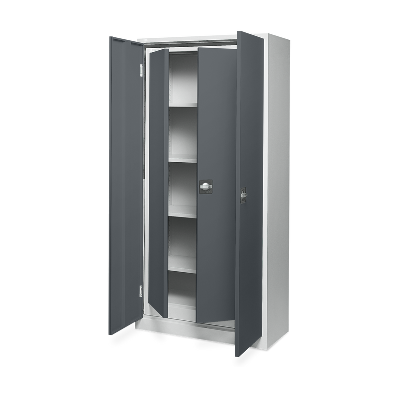 Aktenschrank SET- 2 in 1 – Lichtgrau / Anthrazit