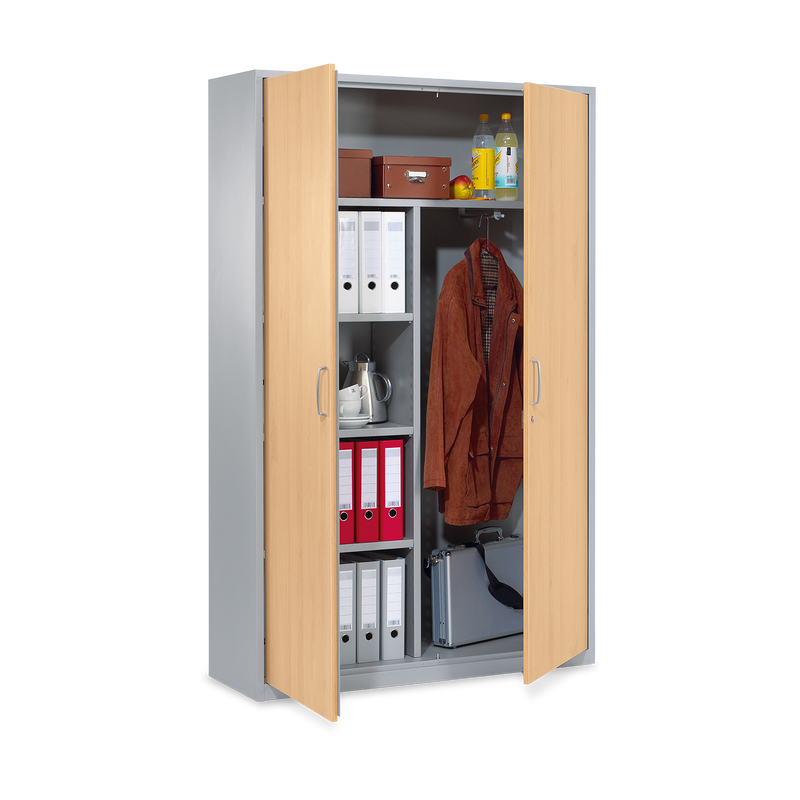 Aktenschrank Stahl & Holz – Fachböden oder Garderobe