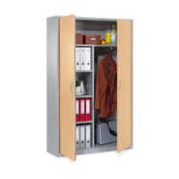 Aktenschrank Stahl & Holz – Fachböden oder Garderobe