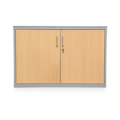 Aktenschrank Stahl & Holz – 2 OH (inkl. Abdeckplatte in Grau)