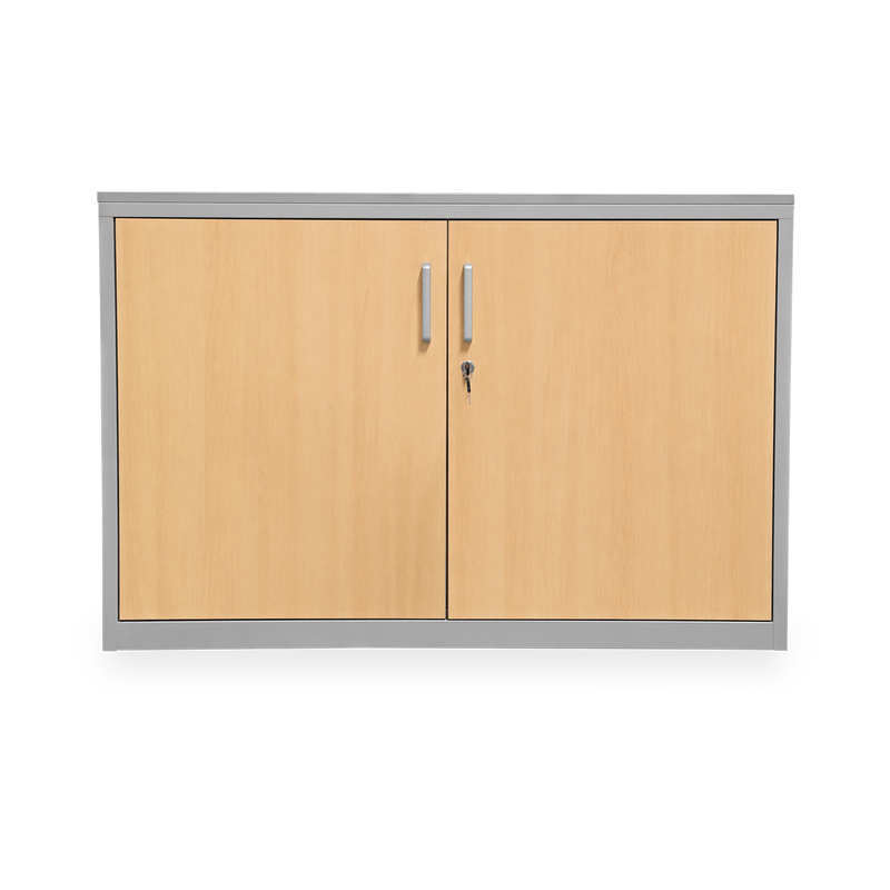 Aktenschrank Stahl & Holz – 2 OH (inkl. Abdeckplatte in Grau)