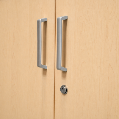 Aktenschrank Stahl & Holz – 2 OH (inkl. Abdeckplatte in Grau)