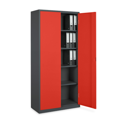 Aktenschrank aus Stahl – 920 x 420 (5 OH) – Korpus in Anthrazitgrau