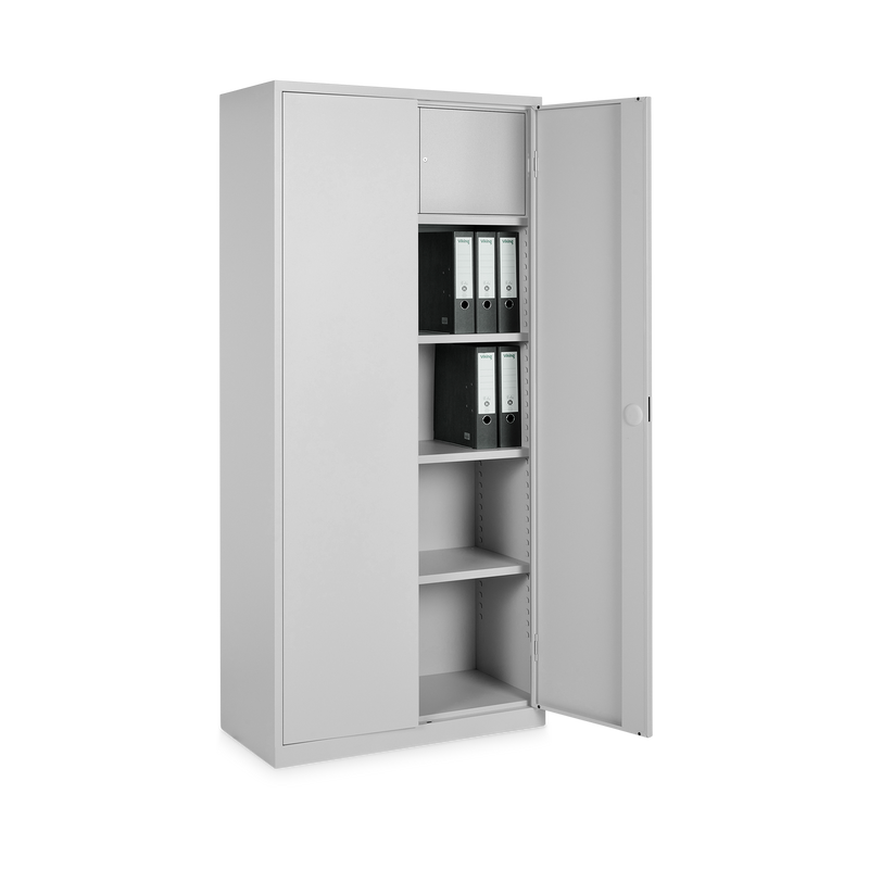 Aktenschrank mit Wertfach – 920 x 420 (5 OH) – Korpus in Lichtgrau