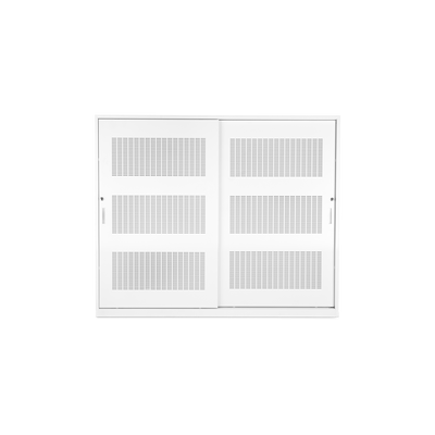 Akustik Schiebetürenschrank | 1600 x 500 x 1200 (3 OH) – Reinweiß