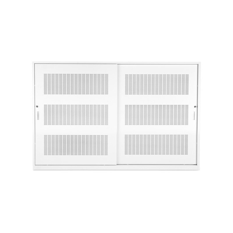 Akustik Schiebetürenschrank | 2000 x 500 x 1200 (3 OH) – Reinweiß