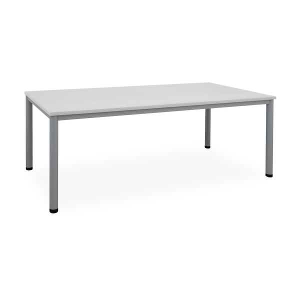 Schreib- & Besprechungstisch (diverse Maße) – G: Weißaluminium