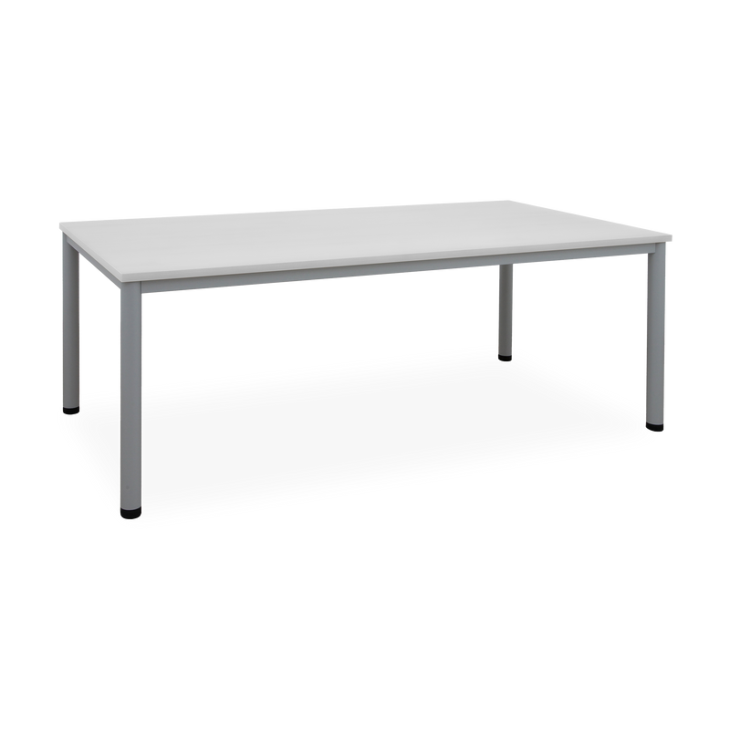 Schreib- & Besprechungstisch (diverse Maße) – G: Weißaluminium