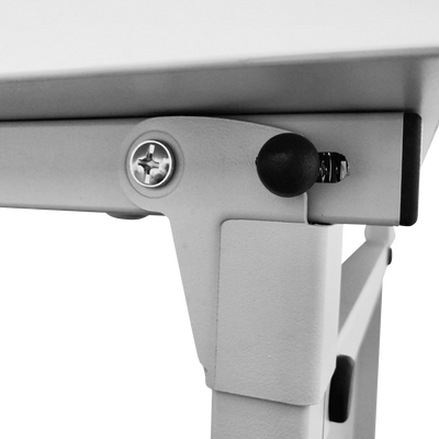 Klapptisch 4-Fuß fixe Höhe – Gestell in Weißaluminium