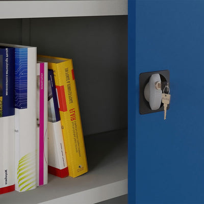 Aktenschrank aus Stahl – 800 x 380 (4,5 OH) – Korpus in Lichtgrau