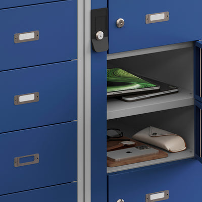 Laptopschrank (Enzianblau) | mit Kabelauslass & Lüftung