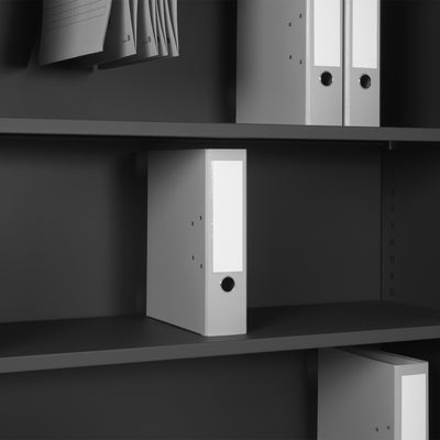 Stahl-Rollladenschrank (2,5 OH) – Korpus in Tiefschwarz
