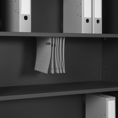 Stahl-Rollladenschrank (1,5 OH) – Korpus in Tiefschwarz