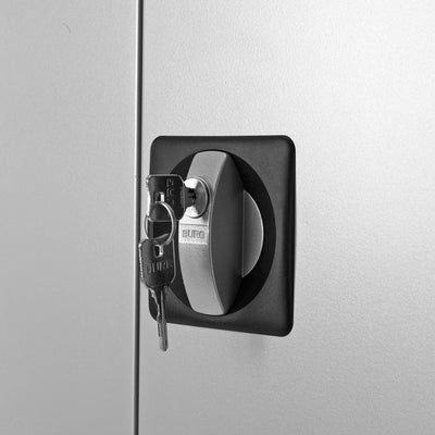 Aktenschrank aus Stahl – 800 x 380 (4,5 OH) – Korpus in Lichtgrau
