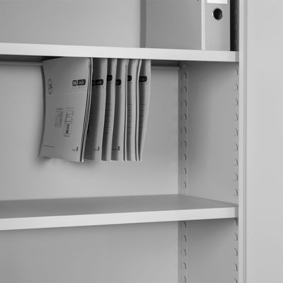 Aktenschrank aus Stahl – 800 x 380 (4,5 OH) – Korpus in Lichtgrau