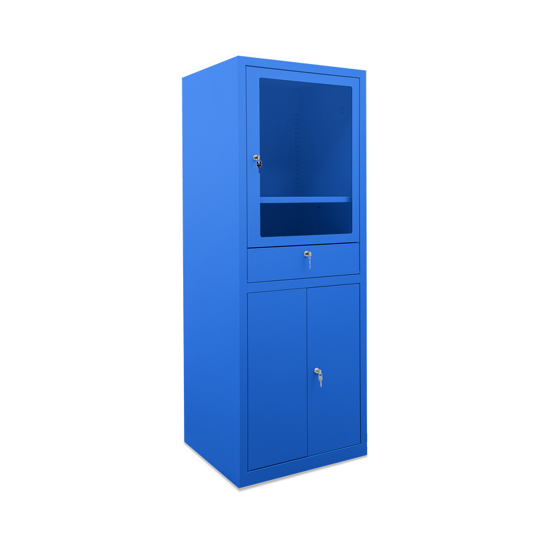 Computerschrank in Enzianblau