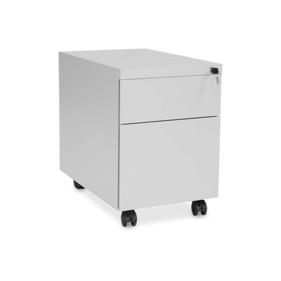 Design-Rollcontainer aus Stahl mit Schubladen – Lichtgrau