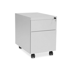 Design-Rollcontainer aus Stahl mit Schubladen – Lichtgrau