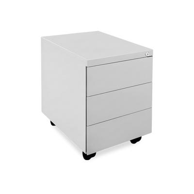 Design-Rollcontainer aus Stahl mit Schubladen – Lichtgrau