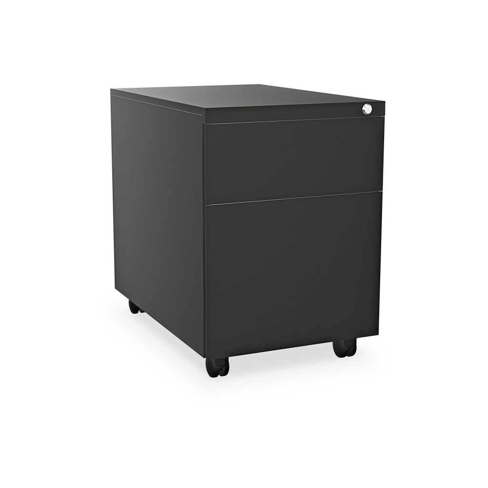 Design-Rollcontainer | Schubladen & Hängeregisterauszug | Schwarz